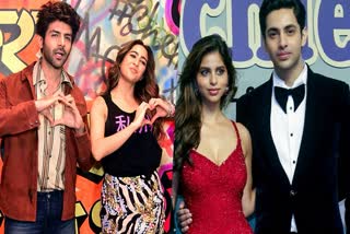 Exes Kartik Aaryan - Sara Ali Khan Reunite at Ananya Panday's Call Me Bae Screening; Suhana Khan Spotted with Agastya Nanda - Watch