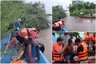 Video of Rescue Six People who were Drowning in Krishna River