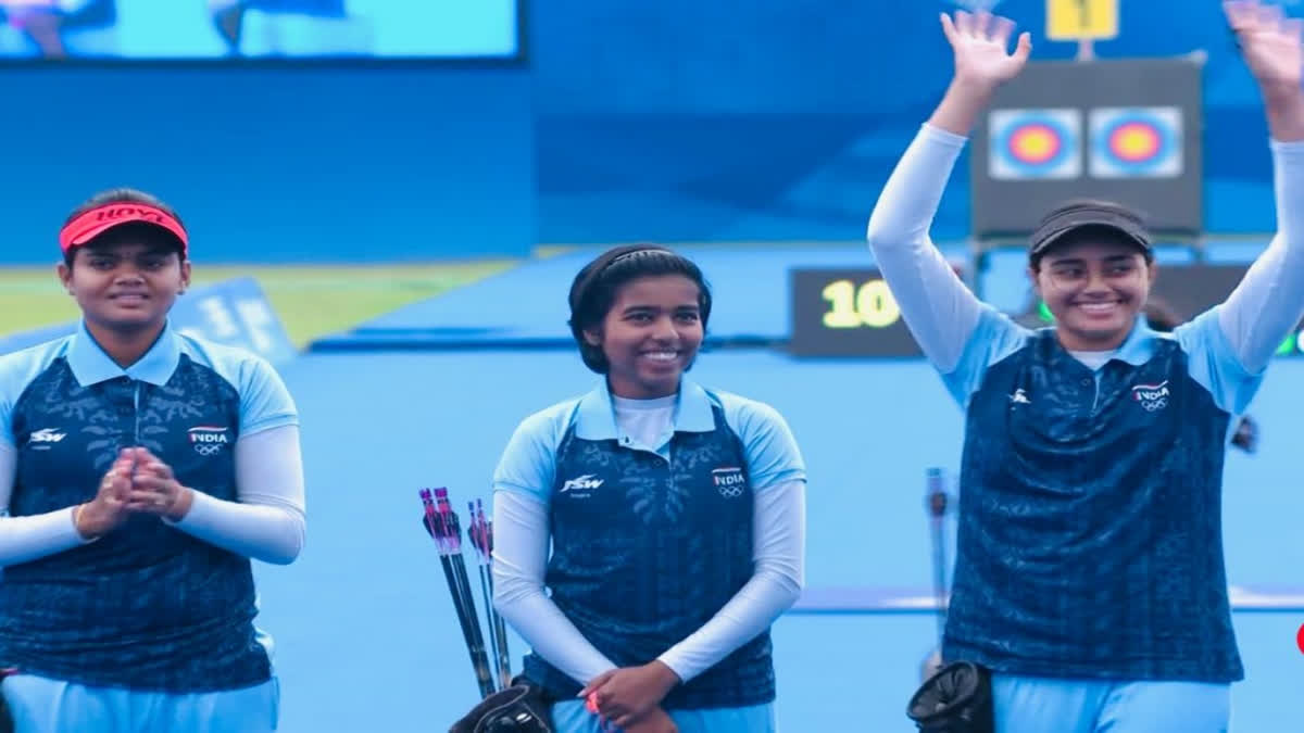 Indian archer's trio of Jyothi Vennam, Aditi Swami, and Parneet Kaur secured a place in the semifinals defeating the Hong Kong team in the women's team compound archery event of Asian Games, on Thursday.