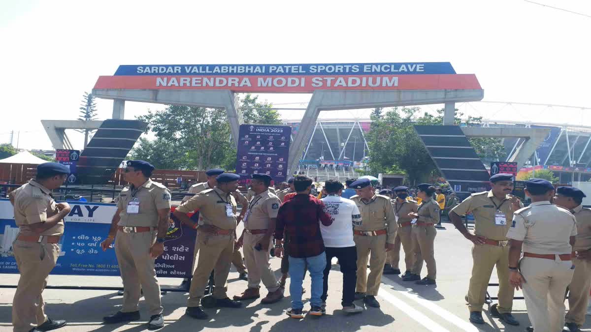 Police Security at Narendra Modi Stadium : નરેન્દ્ર મોદી સ્ટેડિયમની અંદર અને આસપાસ કયા પ્રકારે પોલીસ બંદોબસ્ત ગોઠવાયો છે જાણો