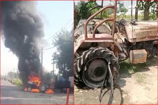 Sonipat Tractor Fire News