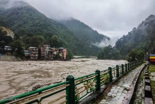 flood in sikkim