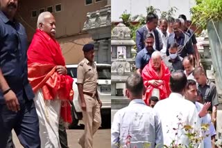 ಶೃಂಗೇರಿಯ ಶಾರದಾ ಪೀಠಕ್ಕೆ ಮೋಹನ್ ಭಾಗವತ್ ಭೇಟಿ