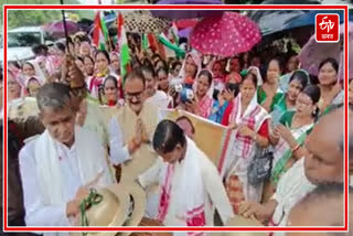 Jitu Goswami participate in Amrit Kalash Yatra