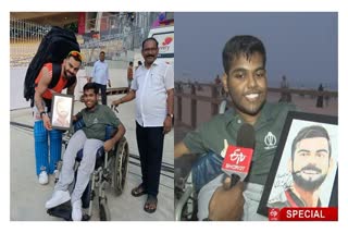 Indian cricketer Virat Kohli meets disabled fan in Chennai