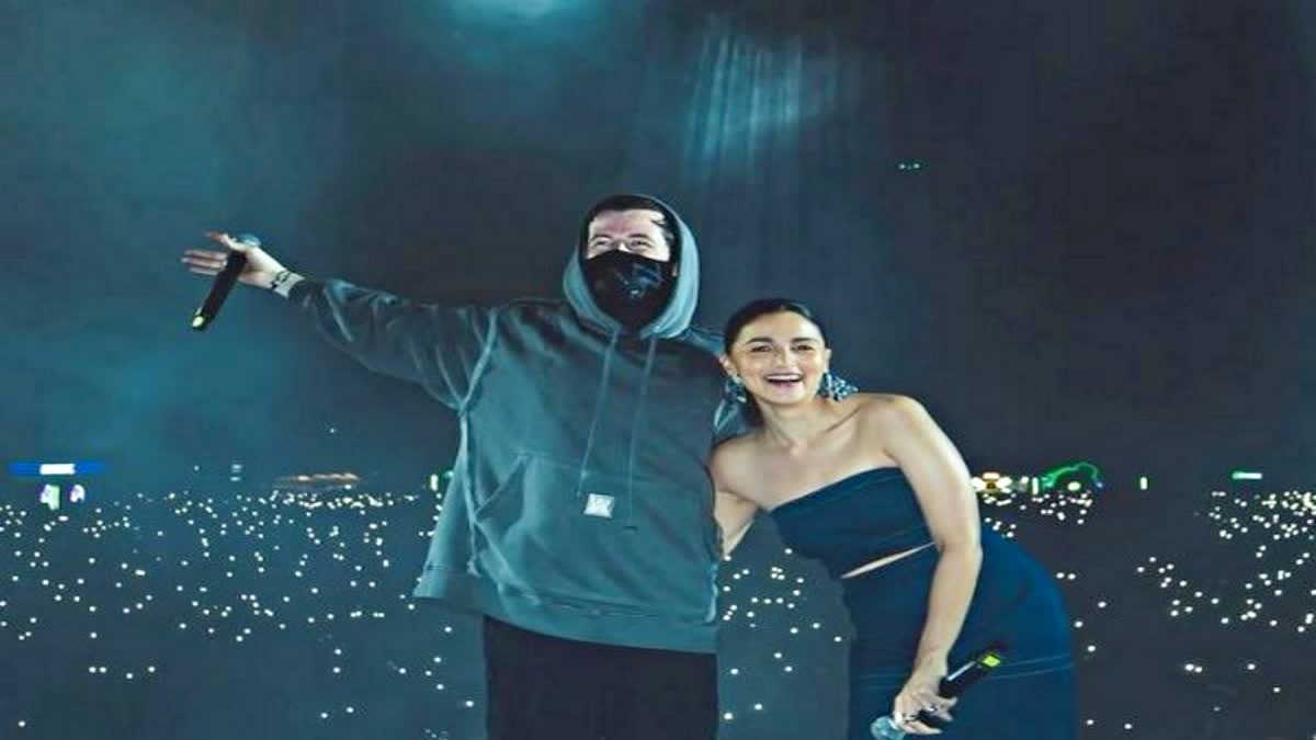 Alia Bhatt With DJ Alan Walker