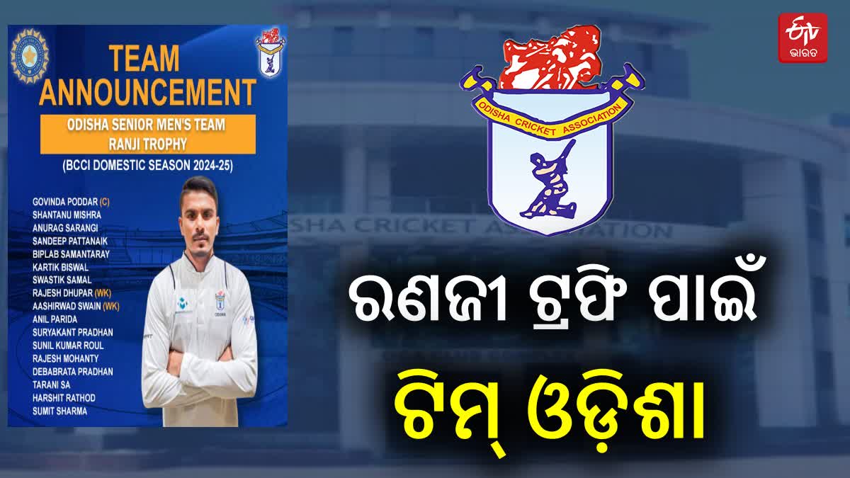 ODISHA TEAM FOR RANJI TROPHY