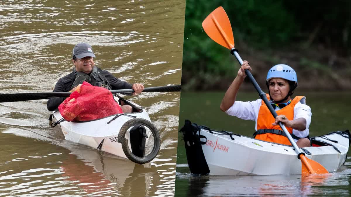 ചാലിയാറിലെ റിവര്‍ പാഡിലിന് സമാപനം  NILAMBUR CHALIYAR RIVER PADDLE  CHALIYAR RIVER PADDLE  CHALIYAR KAYAKKING ENDING