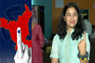 Manu Bhaker Cast her Vote for first time in Haryana Assembly Election 2024