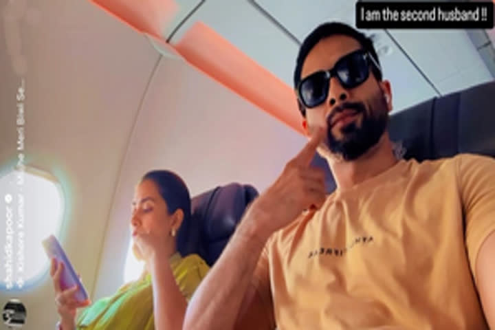 In a funny flight moment, Shahid Kapoor Declares he is 'second husband' to wife Mira Rajput. Read on to known what made Shahid say so.