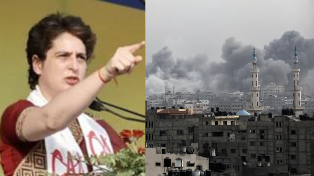 Priyanka Gandhi condemns 'massacre' of 5,000 children in Palestine