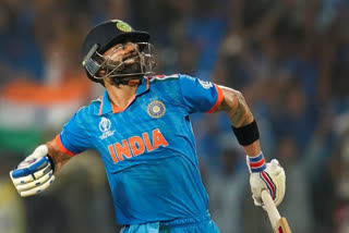 Virat Kohli equaled idol Sachin Tendulkar's record of most hundreds in the history of the ODI cricket in the World Cup league stage game against South Africa.