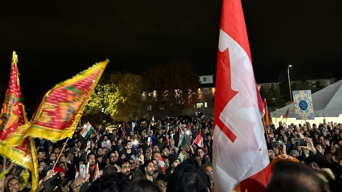 solidarity rally against attacks on Hindu temples in Canada