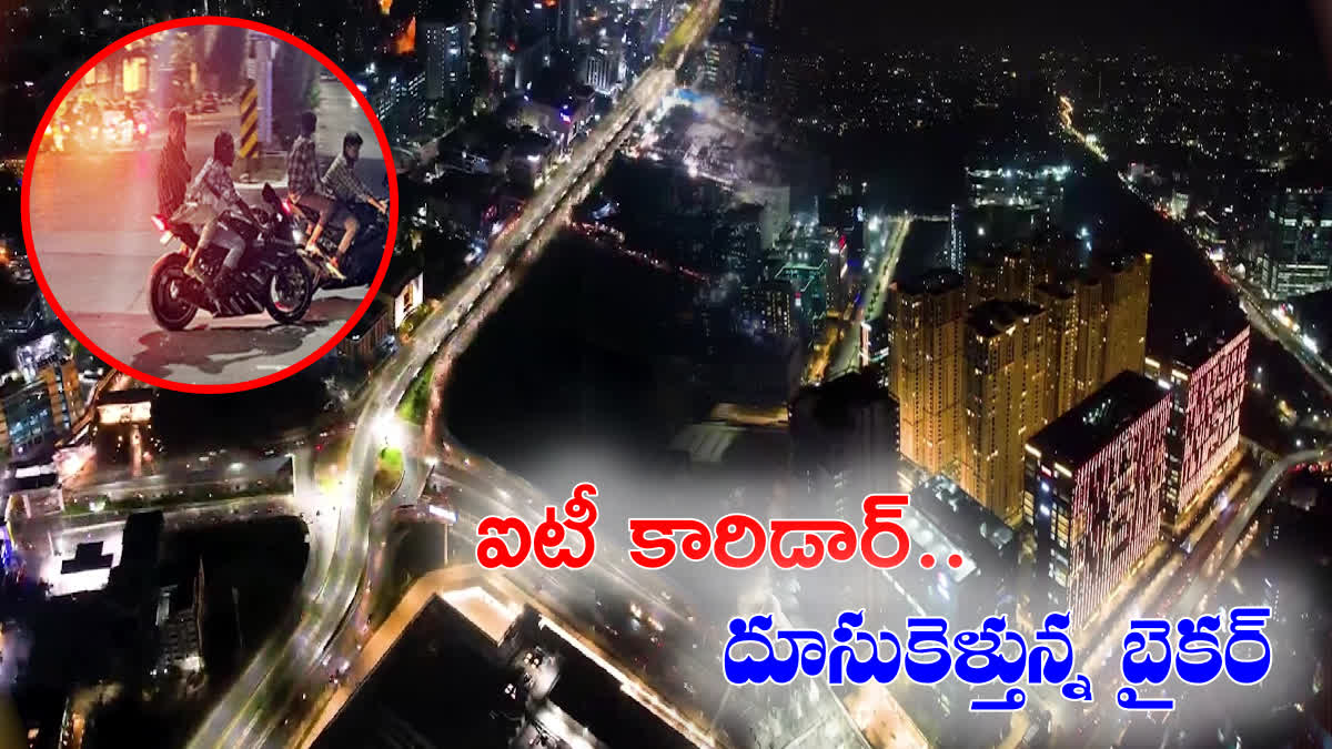 Bike Racing and Stunts in Hyderabad IT Corridor