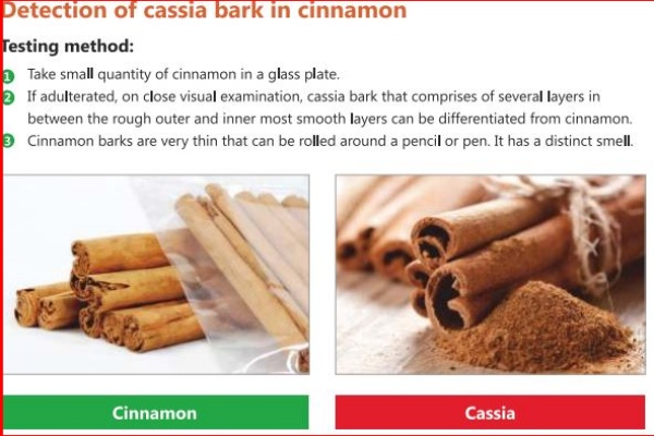 Detection of Cassia Bark in Cinnamon