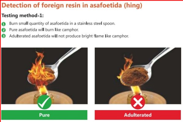 Detection of Foreign resin in Asafetida(Hing)