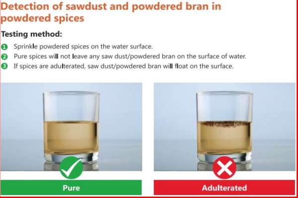 Detection of Dust in Powdered Spices