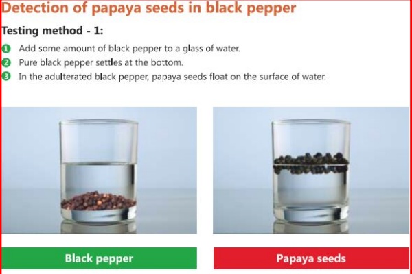 Detection of Papaya Seeds in Black Pepper