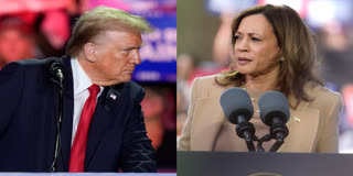 Donald Trump and Kamala Harris