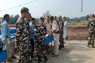 SSB officials at the camp after the incident