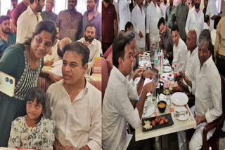 KTR ate Biryani with BRS Leaders