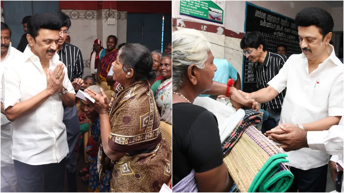 Stalin inspected rain affected areas in Chennai