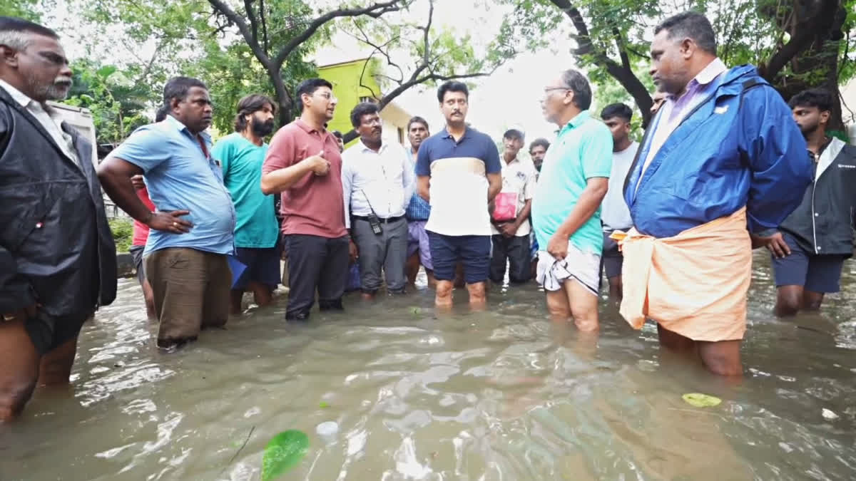 Anbil Mahesh Inspected Rain Affected Areas