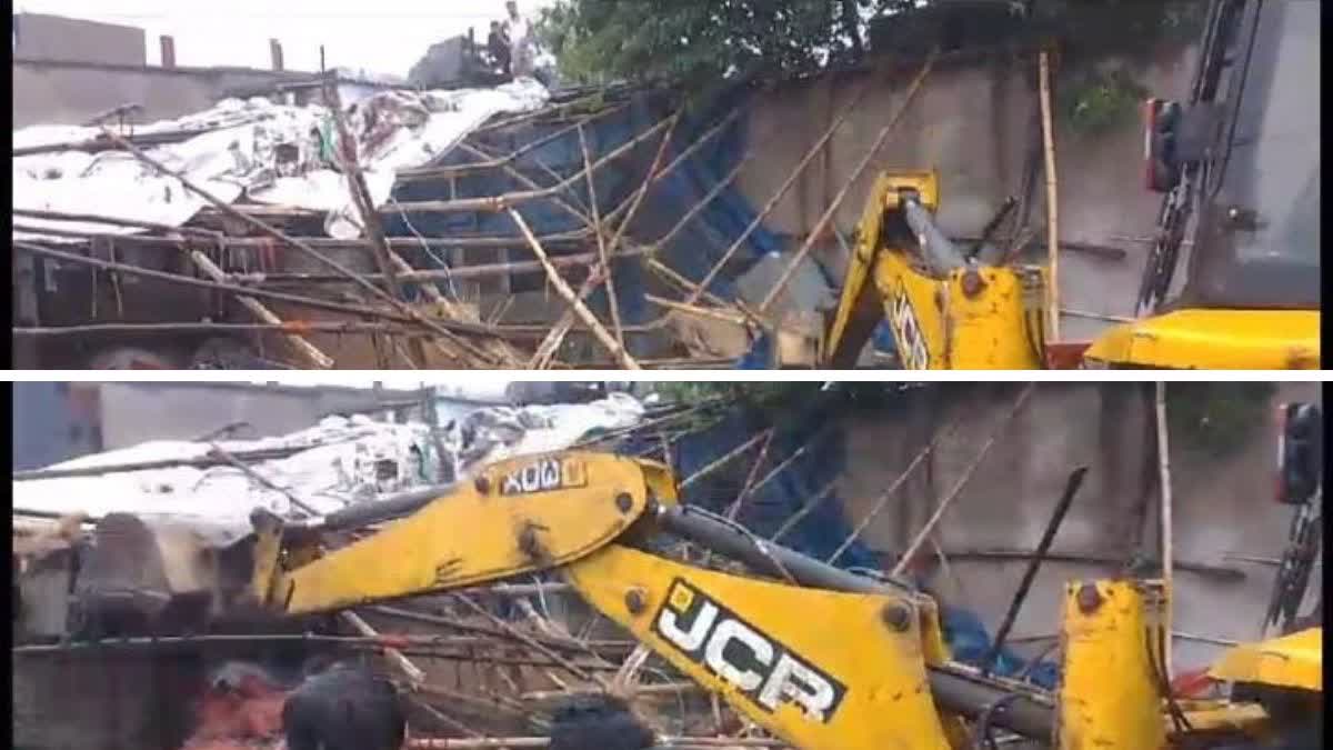 bulldozer running in bilaspur