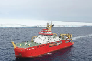 British research ship crosses paths with world's largest iceberg as it drifts out of Antarctica