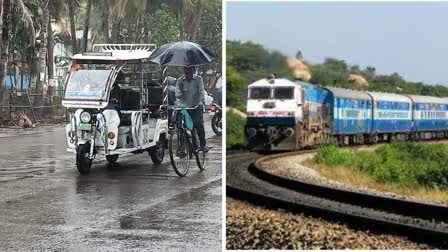 Michaung storm Effect on trains