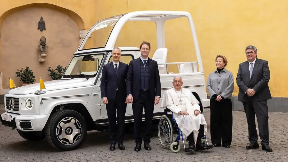 Vatican City Pope Pope Gets First Electric Popemobile From Luxury German Automaker Mercedes-Benz