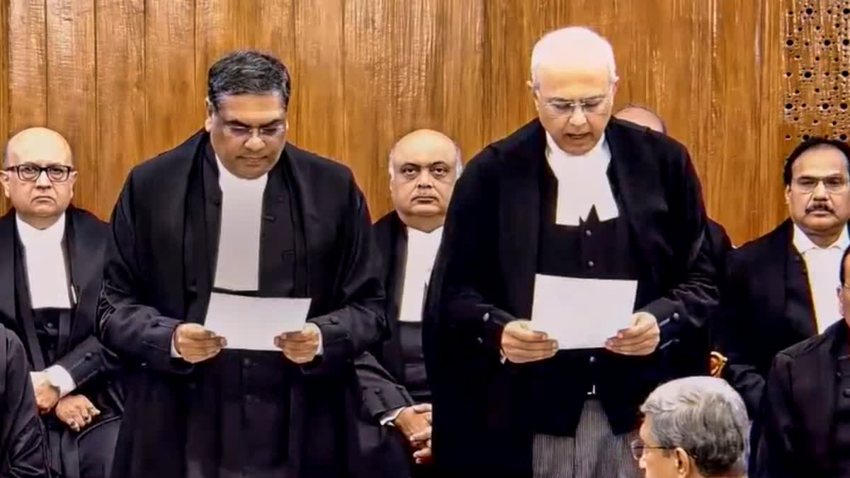 Chief Justice of India Sanjiv Khanna administered oath of office to Delhi High Court Chief Justice Manmohan as a judge of the apex court, taking the working strength of the court to 33 against the sanctioned 34 judges.