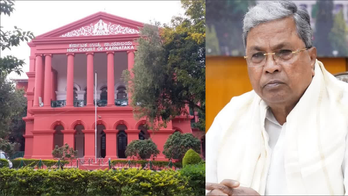 The Karnataka High Court, led by a bench comprising Chief Justice NV Anjaria and Justice KV Aravind, began hearing Chief Minister Siddaramaiah's appeal against a single-judge order.