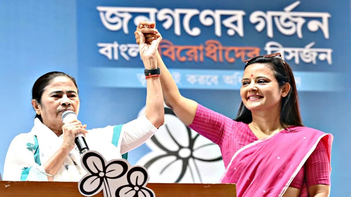 Mamata Banerjee with Mahua Moitra