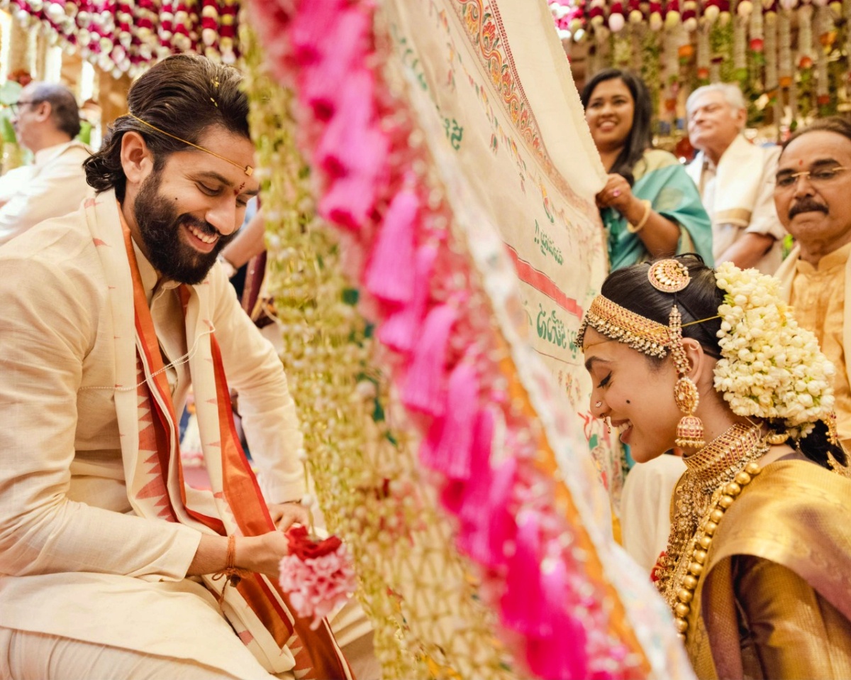 The wedding ceremony honoured Telugu traditions