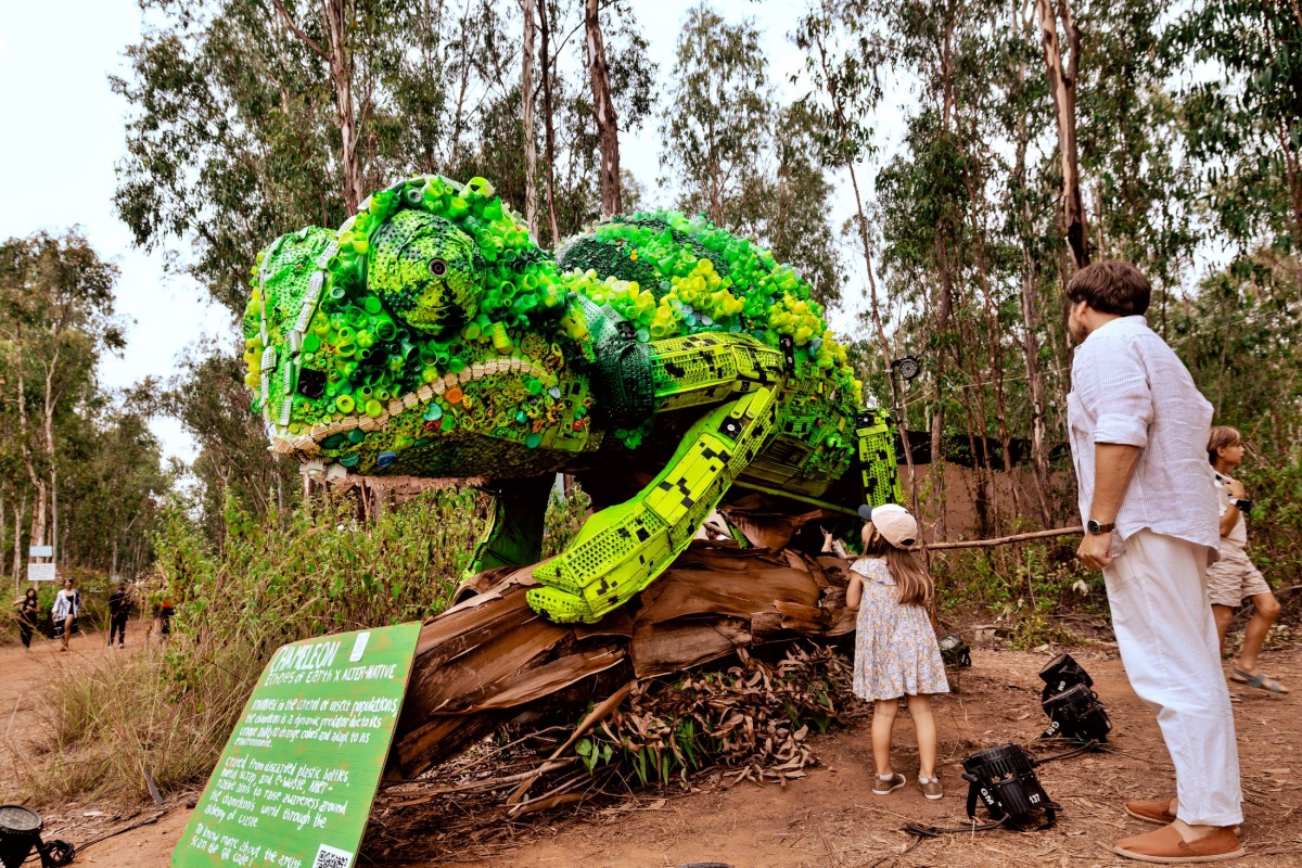 Art installation made from e-waste