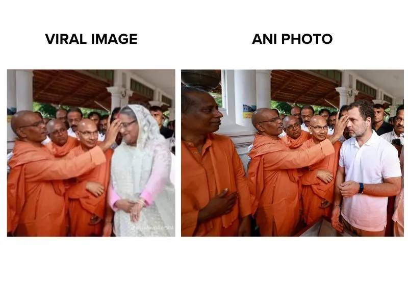 Logically Facts found that a social media post claiming Sheikh Hasina Has 'Converted To Hinduism' in India is fake.