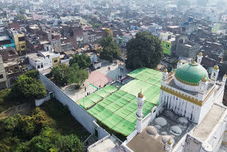 Devotees arrive at Shahi Jama Masjid to offer Friday prayers, in Sambhal on Friday.