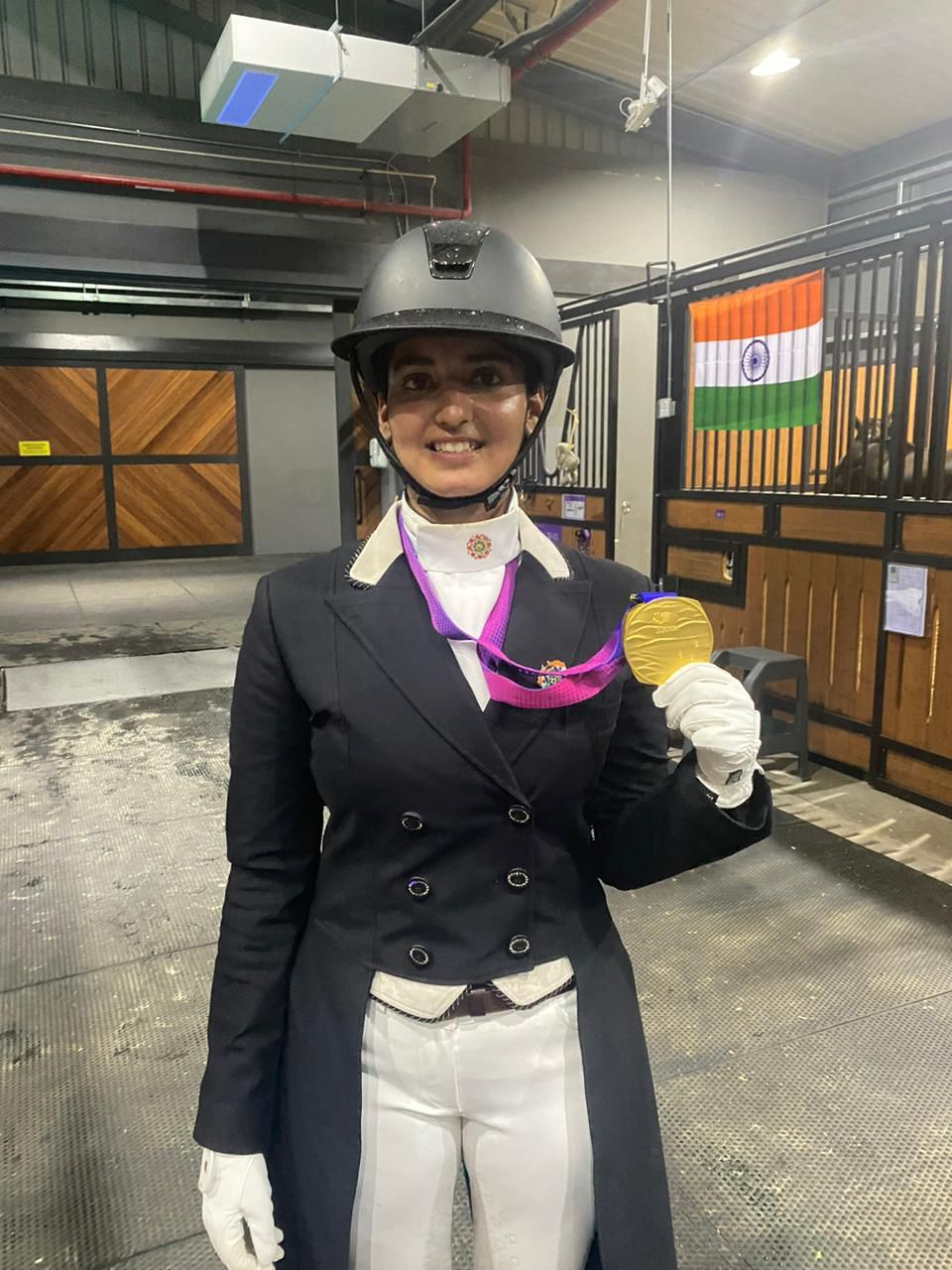 Divyakriti Singh Rathore after winning gold medal at Asian Games 2023