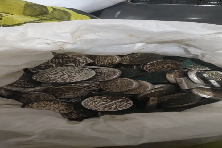 Silver coins found in the ground