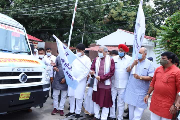 inaugurates Hitech Ambulance