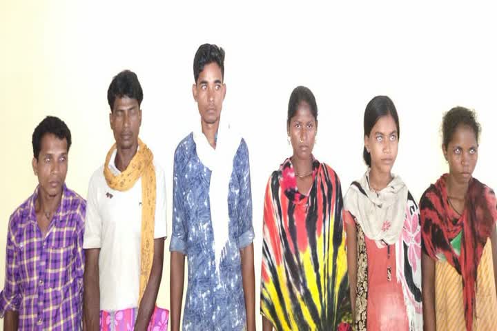 6 associate naxalites caught in campaign