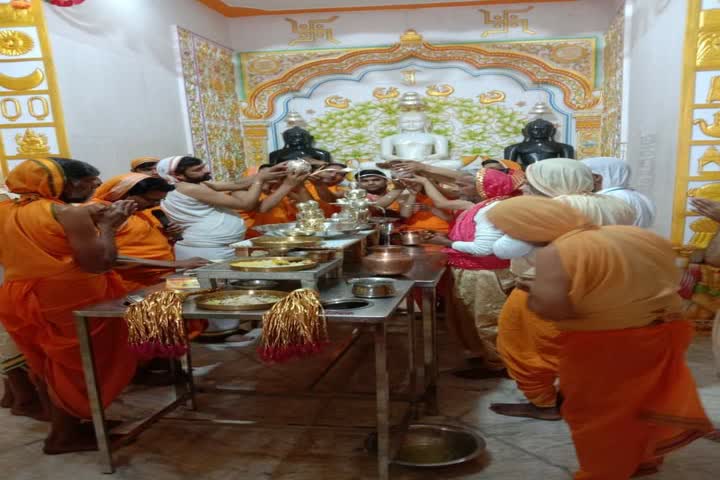 People of Jain community in Jain temple