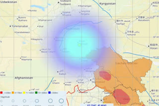 An earthquake of magnitude 5.1 has occurred in Tajikistan