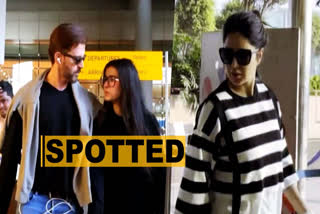 hrithik roshan, saba azad, katrina kaif, celebrity airport look, celebs spotted