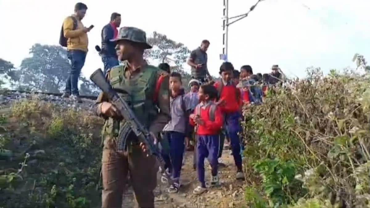 Tiger Scare Forces Administration To Arrange Security For School Children In Assam Village