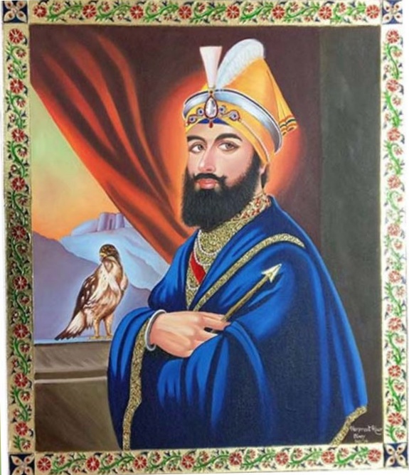 Tanjore painting of Guru Gobind Singh Ji