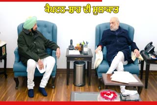 captain amit shah meets, Captain Amarinder Singh,  Amit Shah