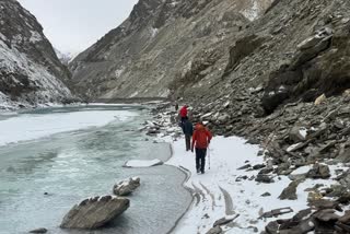 Advanced Recce Team in action for Chadar trek 2025 on January 3.