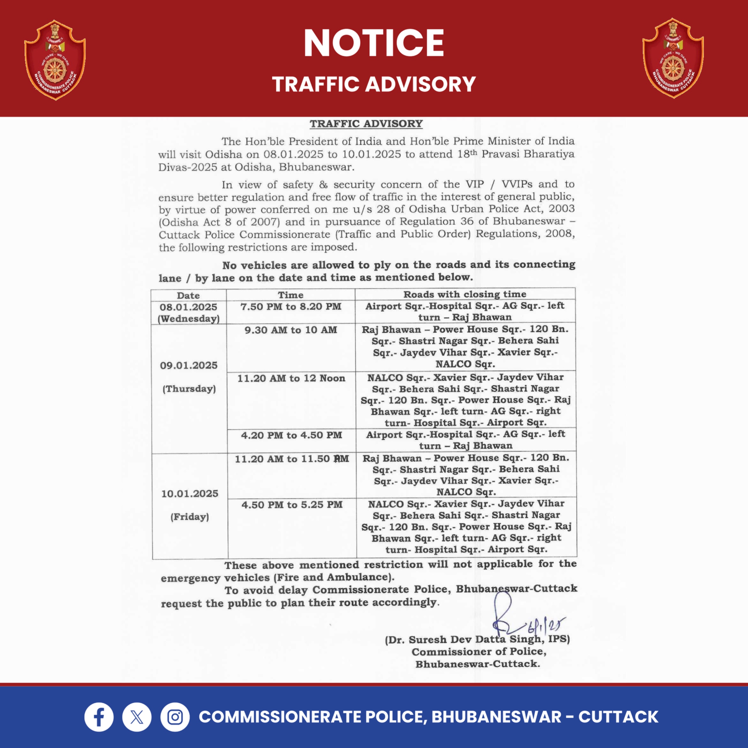 Traffic Advisory